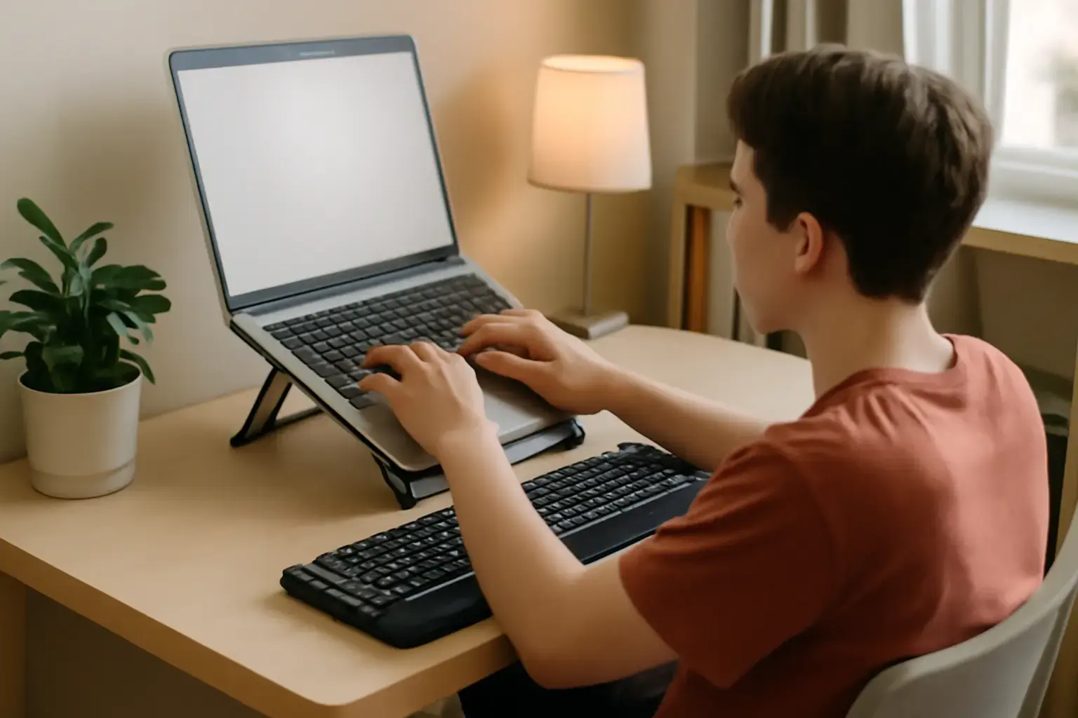 How to Reduce Wrist Pain When Typing on Laptop Keyboards for Students with Limited Desk Space