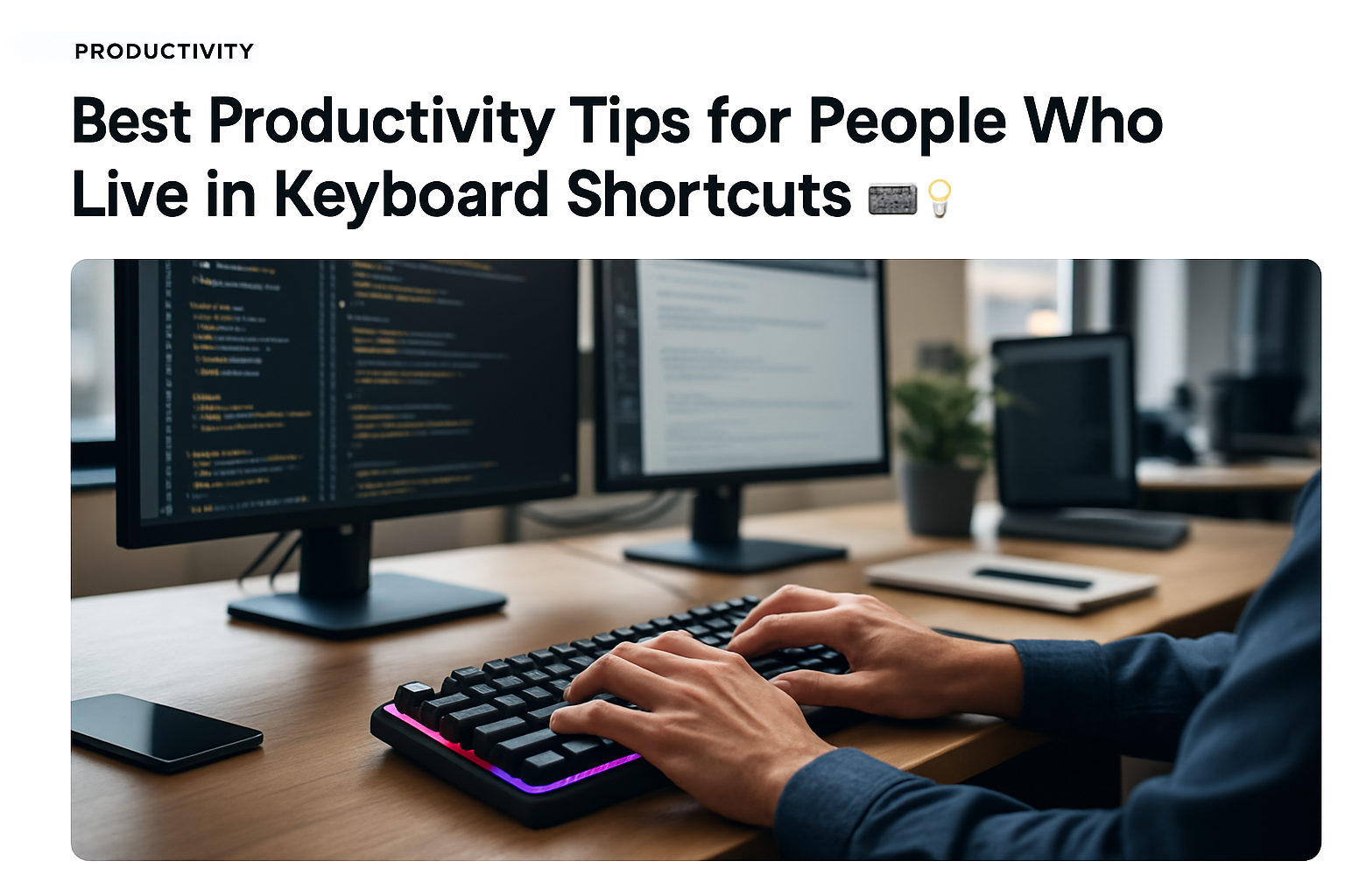 Best Productivity Tips for People Who Live in Keyboard Shortcuts ⌨️💡
